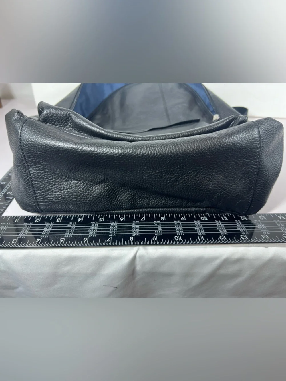 4063: Cole Haan Black Pebbled Leather Backpack